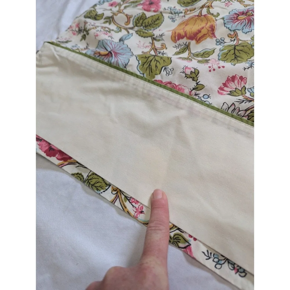 Vtg Springmaid Metropolitan Museum English Manor Floral Twin Flat Sheet No Iron